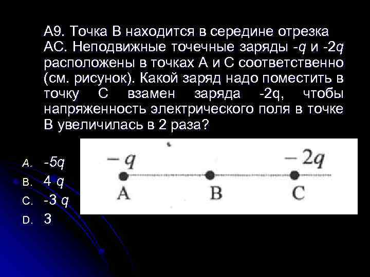 Точечный электрический заряд q