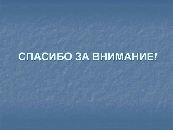 СПАСИБО ЗА ВНИМАНИЕ! 