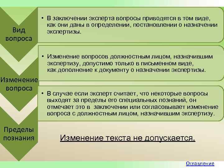 Функциональные вопросы. Изменение порядка вопросов в заключении эксперта Зак.