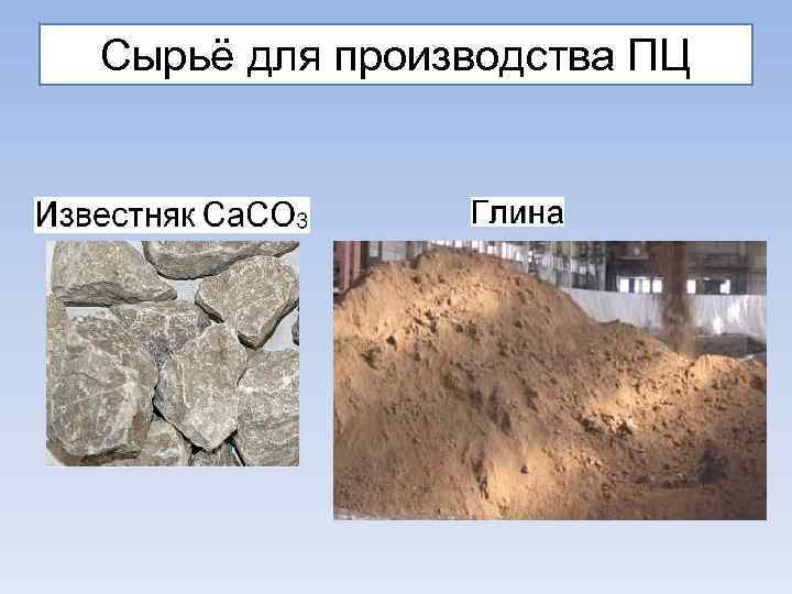 Сырьё для производства ПЦ 