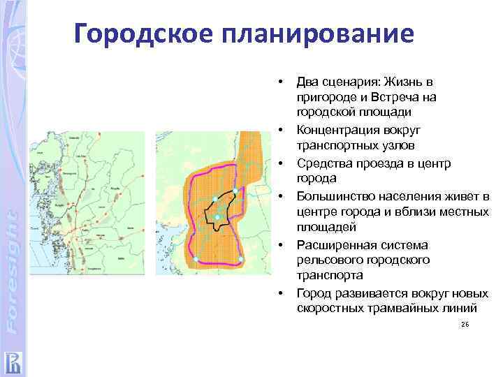 Городское планирование • • • Два сценария: Жизнь в пригороде и Встреча на городской