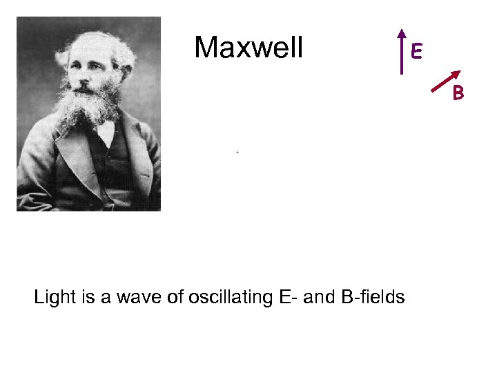 Maxwell E B James Clerk Maxwell Light is a wave of oscillating E- and