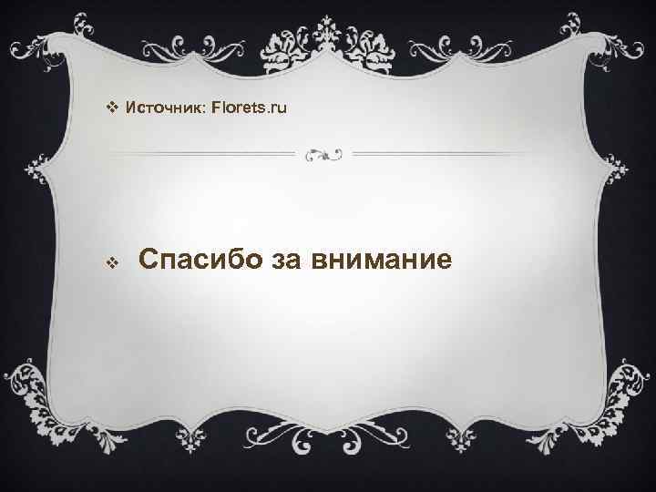 v Источник: Florets. ru v Спасибо за внимание 