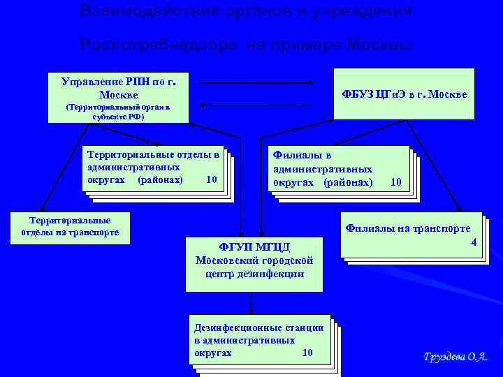 Взаимодействие органов и учреждений Роспотребнадзора на примере Москвы Управление РПН по г. Москве ФБУЗ