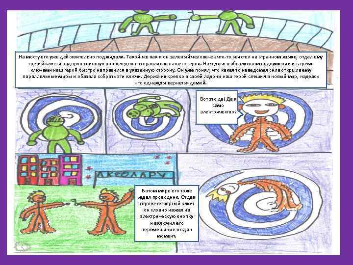 На мосту его уже действительно поджидали. Такой же как и он зеленый человечек что-то