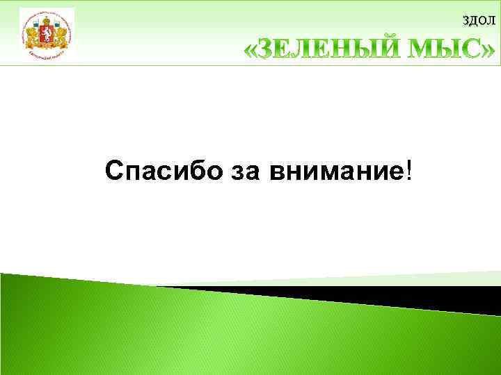 ЗДОЛ Спасибо за внимание! внимание 