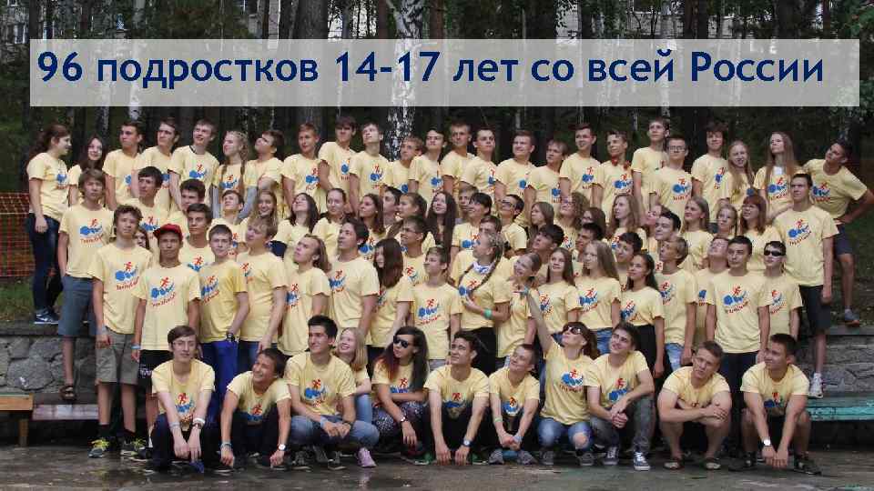 96 подростков 14 -17 лет со всей России 