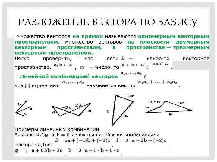 Разложение вектора