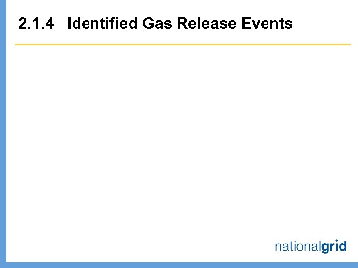 2. 1. 4 Identified Gas Release Events 