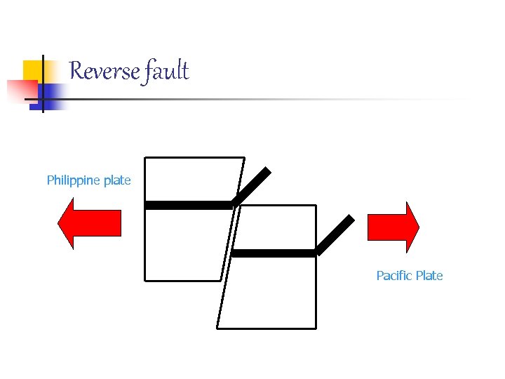 Reverse fault Philippine plate Pacific Plate 