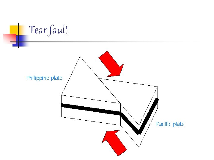 Tear fault Philippine plate Pacific plate 