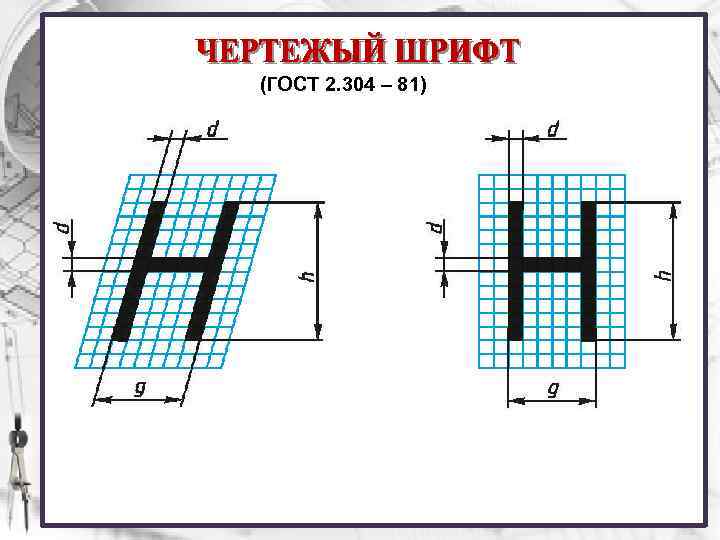 (ГОСТ 2. 304 – 81) 
