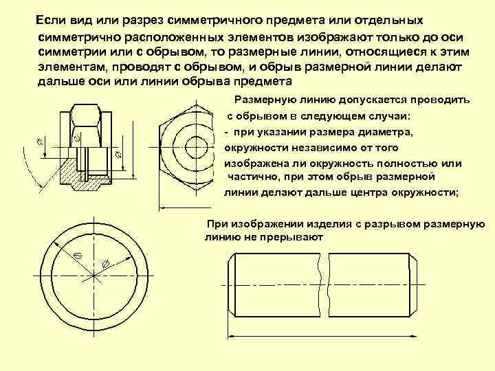 На каком чертеже правильно проведены центровые линии