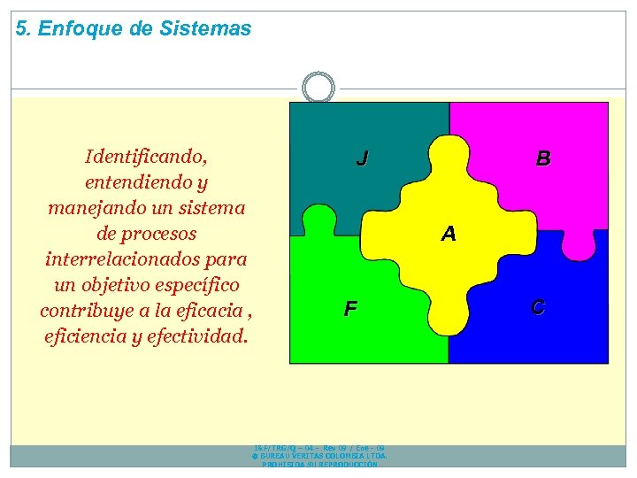 5. Enfoque de Sistemas Identificando, entendiendo y manejando un sistema de procesos interrelacionados para