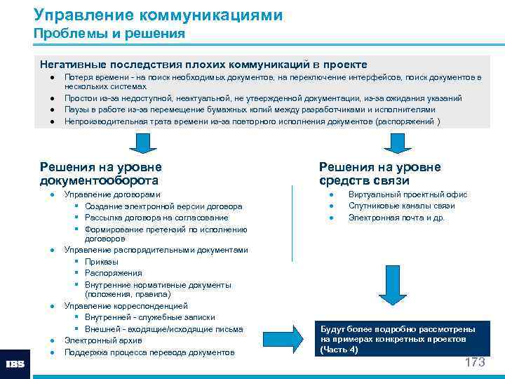 Управление коммуникациями Проблемы и решения Негативные последствия плохих коммуникаций в проекте ● ● Потеря