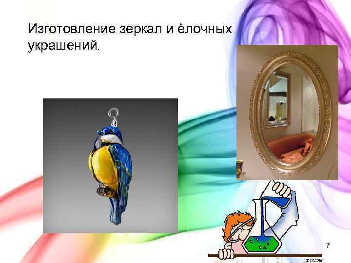 Изготовление зеркал и ѐлочных украшений. 7 