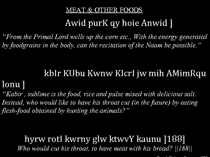 MEAT & OTHER FOODS Awid pur. K qy hoie Anwid ] “From the Primal