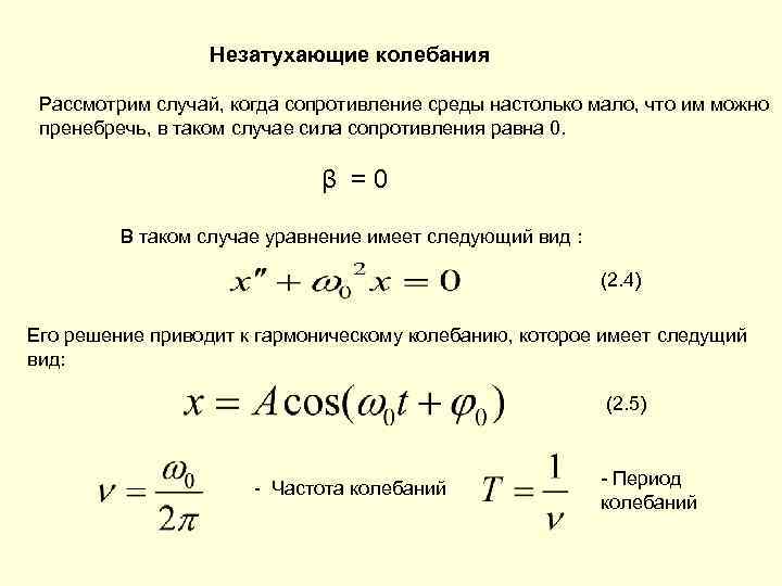 Периоды незатухающих электромагнитных колебаний