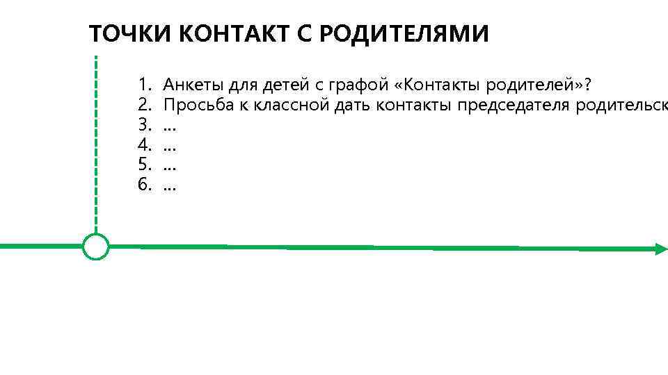 ТОЧКИ КОНТАКТ С РОДИТЕЛЯМИ 1. 2. 3. 4. 5. 6. Анкеты для детей с