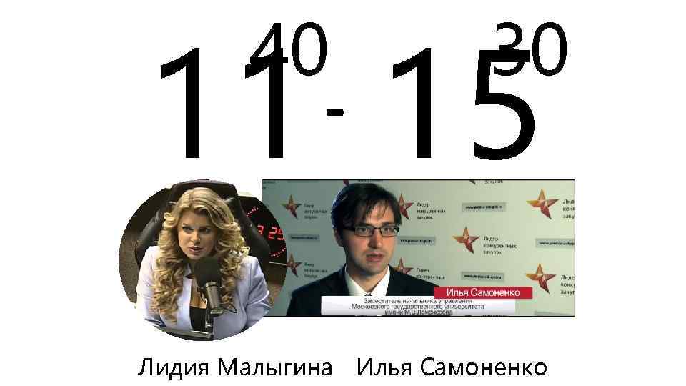 40 - 30 11 15 Лидия Малыгина Илья Самоненко 