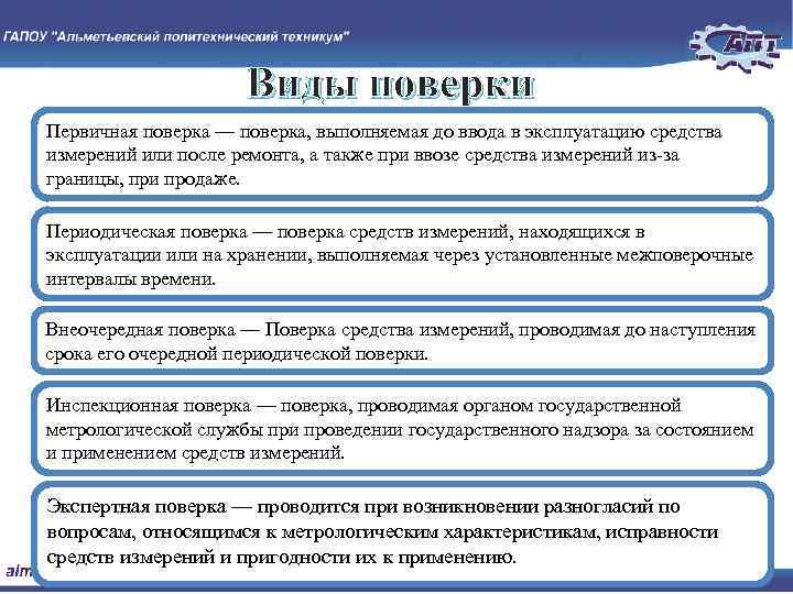 Виды поверки Первичная поверка — поверка, выполняемая до ввода в эксплуатацию средства измерений или