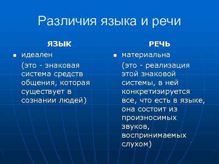 Различия речи. Язык и речь различия. Отличие языка от речи. Язык и речь сходство и различие. Язык идеален речь материальна.