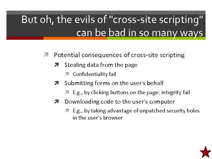 But oh, the evils of 