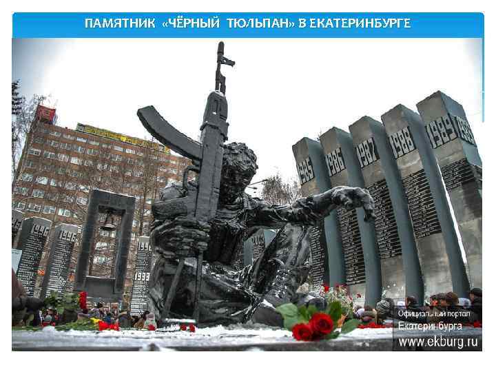 ПАМЯТНИК «ЧЁРНЫЙ ТЮЛЬПАН» В ЕКАТЕРИНБУРГЕ 