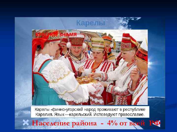 Население района - 4% от всей РФ 