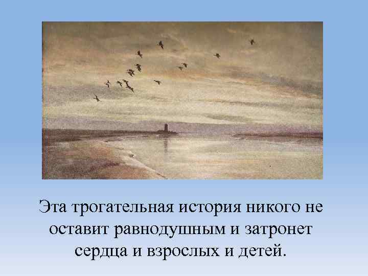 Эта трогательная история никого не оставит равнодушным и затронет сердца и взрослых и детей.