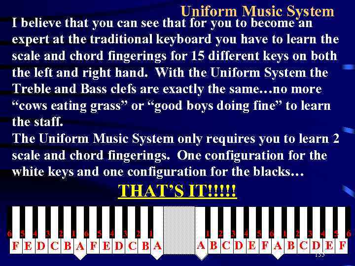 Uniform Music System I believe that you can see that for you to become