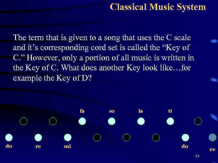 Classical Music System The term that is given to a song that uses the