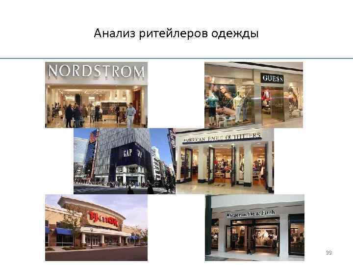 Анализ ритейлеров одежды 39 