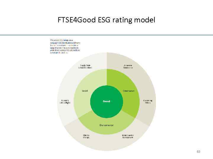 FTSE 4 Good ESG rating model 63 