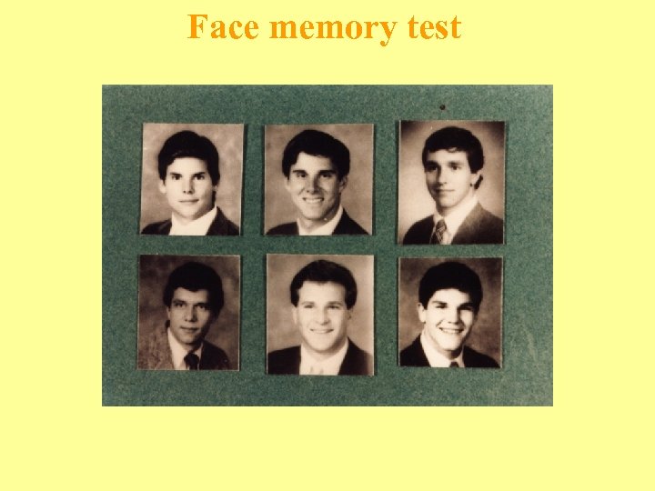 Face memory test 