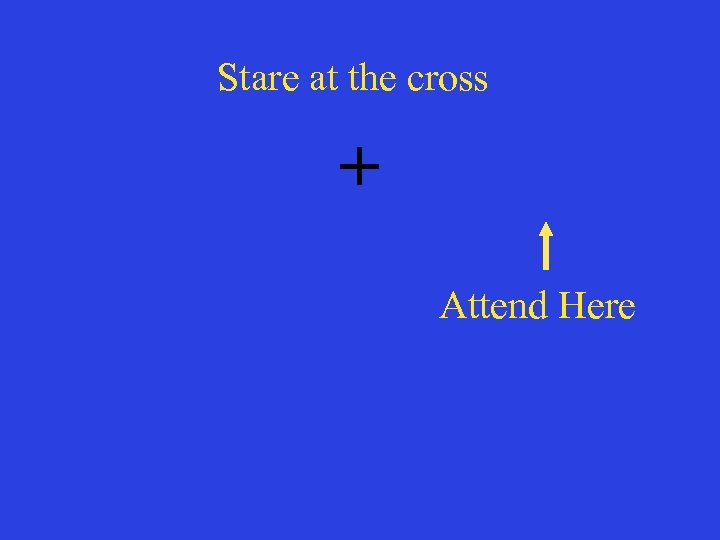 Stare at the cross + Attend Here 