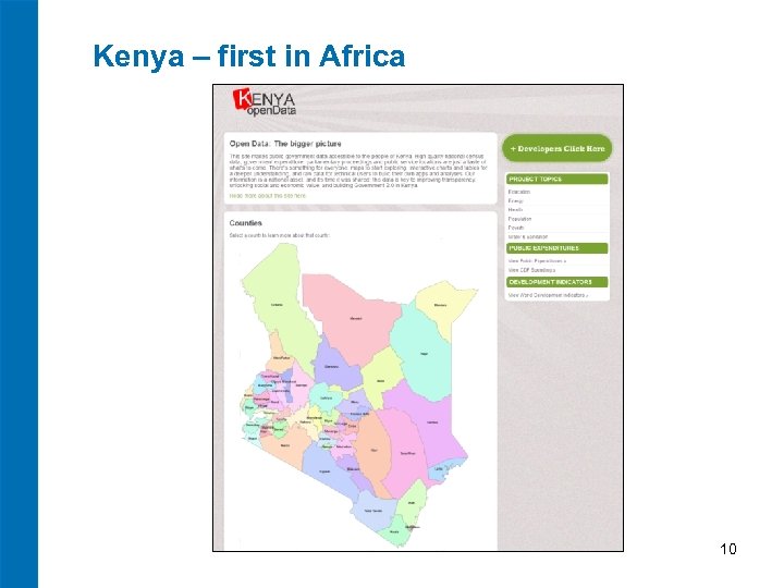 Kenya – first in Africa 10 