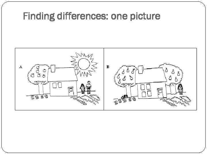 Finding differences: one picture 