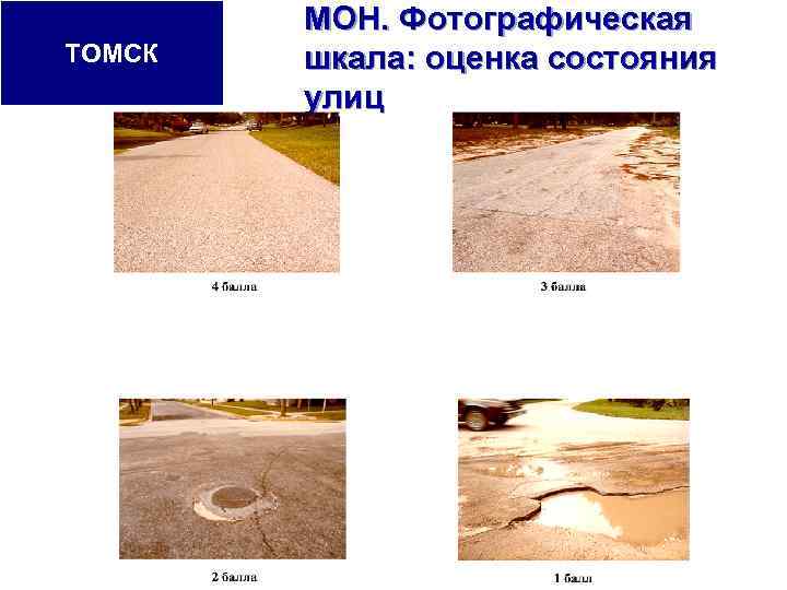 ТОМСК МОН. Фотографическая шкала: оценка состояния улиц 