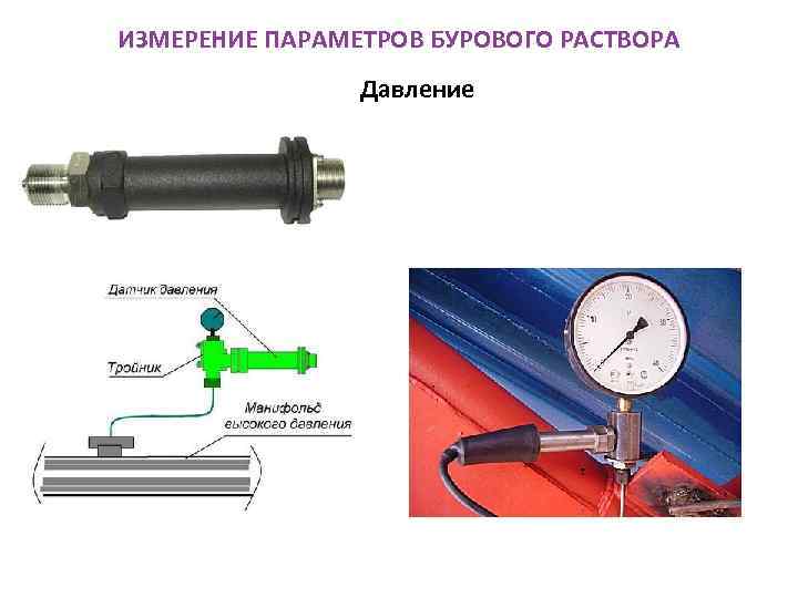 ИЗМЕРЕНИЕ ПАРАМЕТРОВ БУРОВОГО РАСТВОРА Давление 