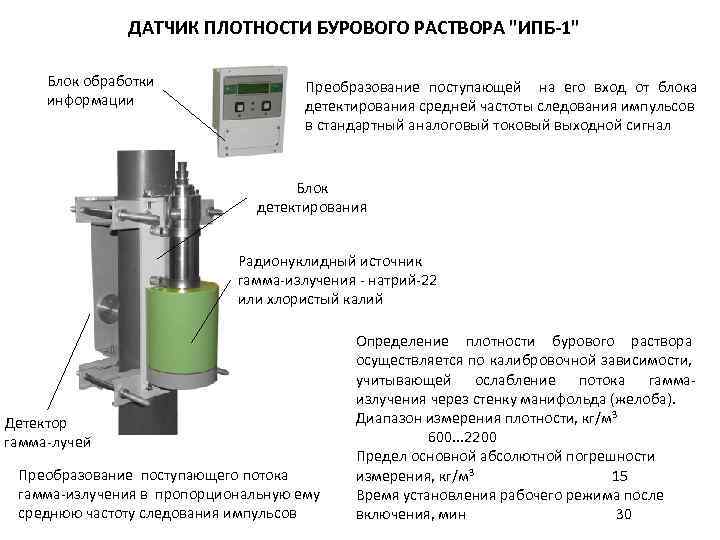 ДАТЧИК ПЛОТНОСТИ БУРОВОГО РАСТВОРА 