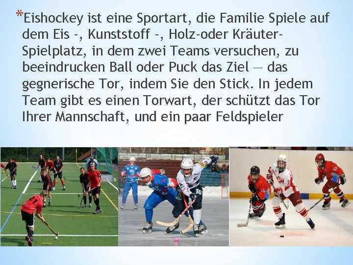 *Eishockey ist eine Sportart, die Familie Spiele auf dem Eis -, Kunststoff -, Holz-oder