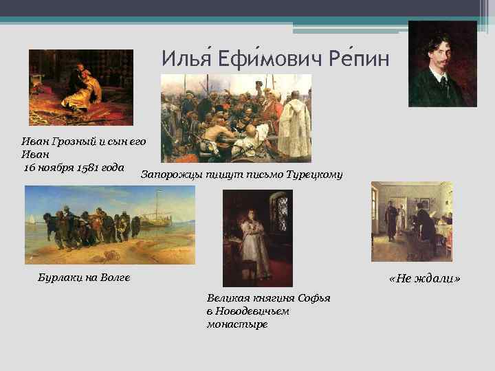 Илья Ефи мович Ре пин Иван Грозный и сын его Иван 16 ноября 1581