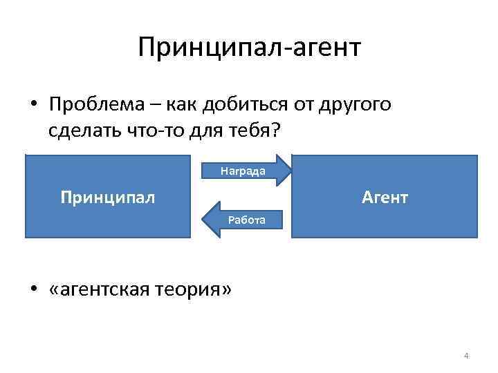 Схема агент и принципал