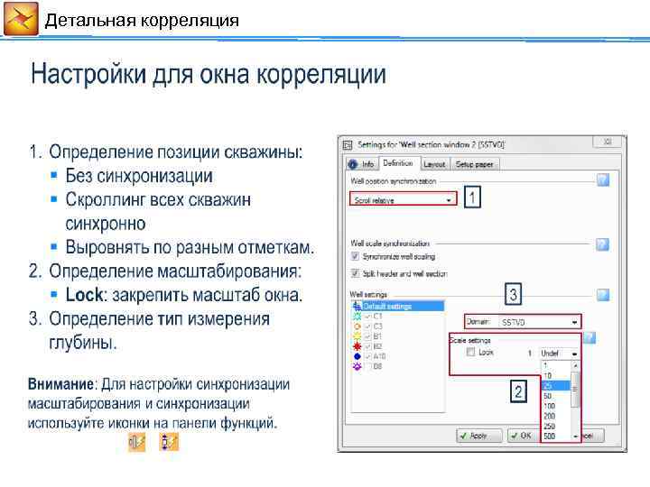 Детальная корреляция 