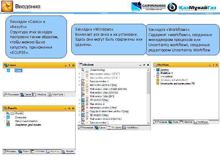 Введение Закладки «Cases» и «Results» Структура этих вкладок построена таким образом, чтобы можно было
