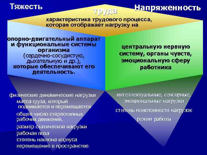 Тяжесть и напряженность трудовой деятельности