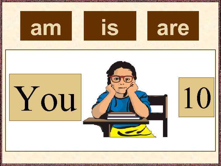 am You is are 10 