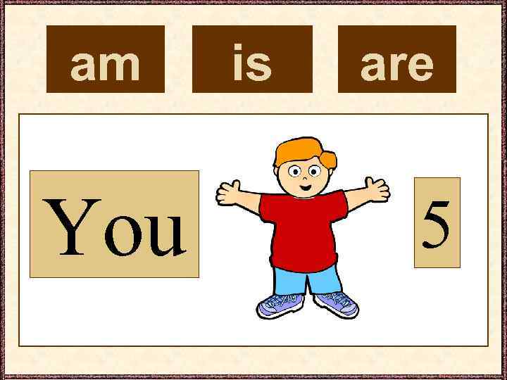 am You is are 5 