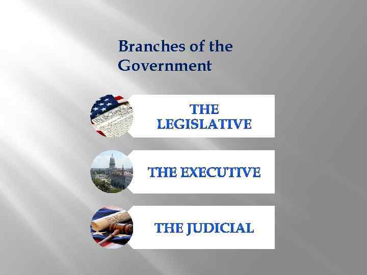 Branches of the Government 